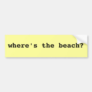 Adesivo Para Carro onde está a praia? Autocolante no vidro traseiro
