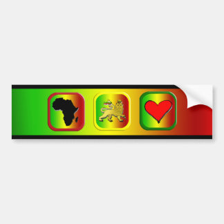 Adesivo Para Carro One Love African Map Lion King of Judah