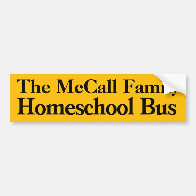 Adesivo Para Carro Ônibus de Homeschool (Frente)