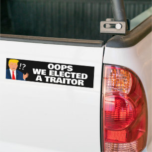 Adesivo Para Carro Oops nós elegemos um traidor Anti Trump