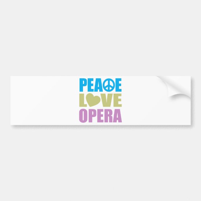 Adesivo Para Carro Ópera do amor da paz (Frente)