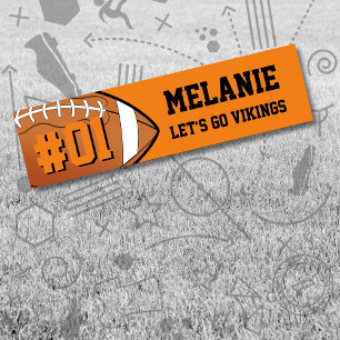Adesivo Para Carro Orange Black Football Team
