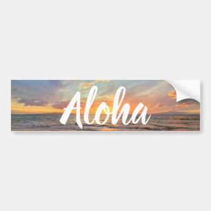 Adesivo Para Carro Orange Maui Sunset Aloha