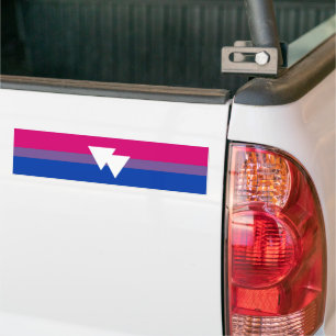 Adesivo Para Carro Orgulho Bissexual e Sinalizador de Símbolo -