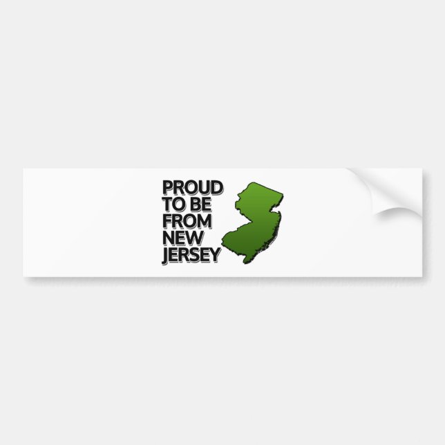 Adesivo Para Carro Orgulho de ser de Nova Jersey (Frente)