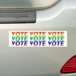 Adesivo Para Carro orgulho de voto bandeira arco-íris cores Bumper S