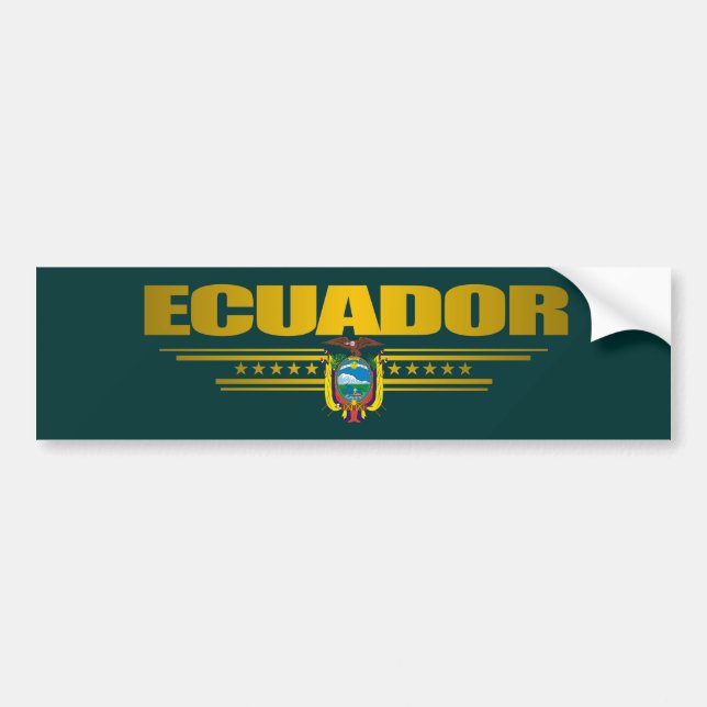 Adesivo Para Carro Orgulho Equador (Frente)