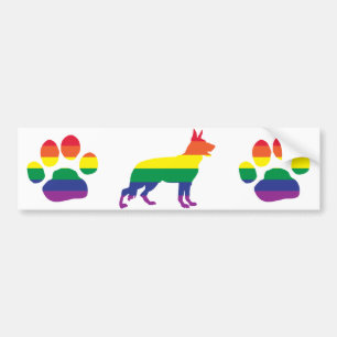 Adesivo Para Carro Orgulho gay do german shepherd
