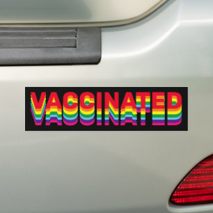 Adesivo Para Carro Orgulho vacinado lgbt gay queer arco-íris preto