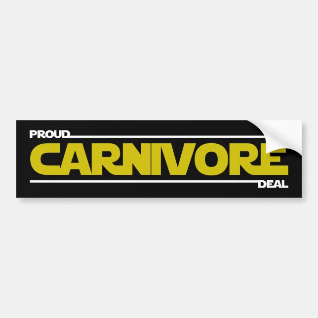 Adesivo Para Carro Orgulhoso Carnivore. Contato. (Frente)