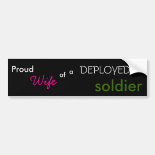 Adesivo Para Carro Orgulhoso, esposa, de, a, DISTRIBUÍDO, soldado