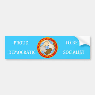 ADESIVO PARA CARRO ORGULHOSO SER UM SOCIALISTA DEMOCRÁTICA