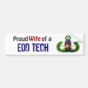 Adesivo Para Carro Orgulhoso, tecnologia do EOD, esposa do EOD