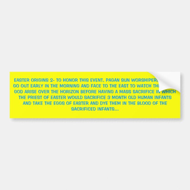 ADESIVO PARA CARRO ORIGENS 2 DA PÁSCOA (Frente)