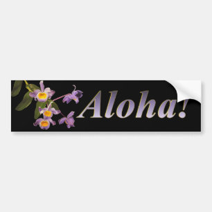 Adesivo Para Carro Orquídeas roxas - Aloha autocolante no vidro