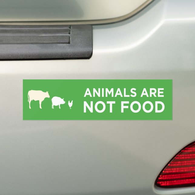 Adesivo Para Carro os animais não são vegetarianos comidas (No carro)