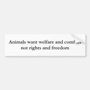 Adesivo Para Carro Os animais querem o bem-estar