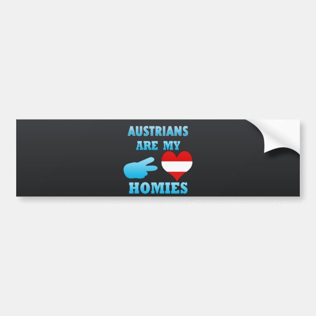 Adesivo Para Carro Os austríacos são meu Homies (Frente)
