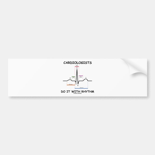 Adesivo Para Carro Os cardiologistas fazem-no com ritmo (ECG/EKG) (Frente)