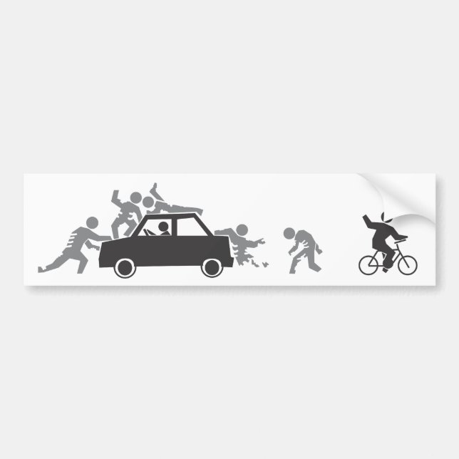 Adesivo Para Carro Os carros atraem zombis (Frente)
