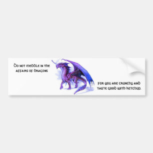 Adesivo Para Carro Os casos dos dragões Bumpersticker