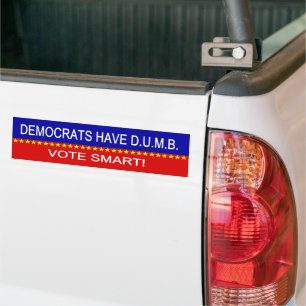 Adesivo Para Carro Os Democratas Têm A DU.M.B.