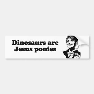 Adesivo Para Carro Os dinossauros são pôneis de Jesus