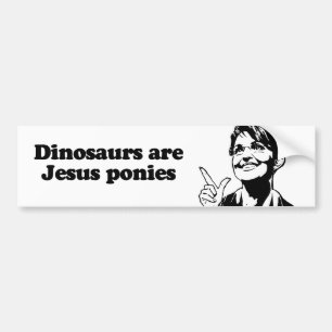 Adesivo Para Carro Os dinossauros são pôneis de Jesus