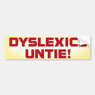 Adesivo Para Carro Os Dyslexics desatam o autocolante no vidro