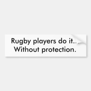 Adesivo Para Carro Os jogadores do rugby fazem-no… sem proteção
