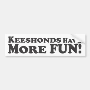 Adesivo Para Carro Os Keeshonds têm mais divertimento! - Autocolante