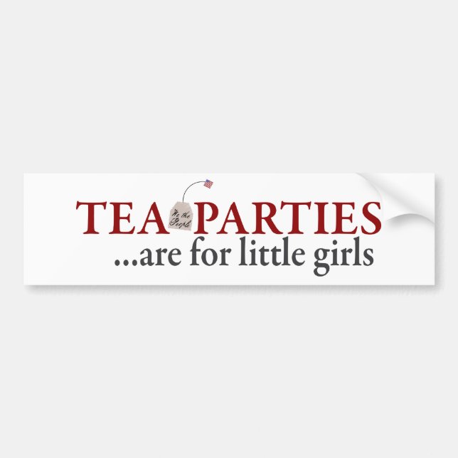 Adesivo Para Carro Os tea party são para as meninas (Frente)