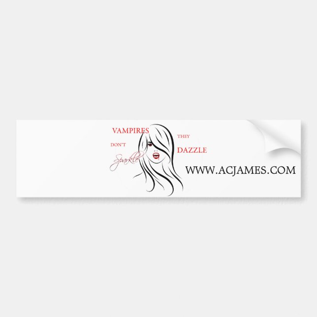 Adesivo Para Carro Os vampiros não fazem faísca, eles brilham (Frente)