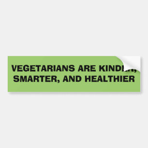 ADESIVO PARA CARRO OS VEGETARIANOS SÃO MAIS AMÁVEIS, MAIS ESPERTOS,