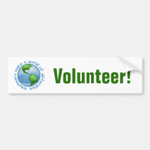 Adesivo Para Carro Os voluntários fazem um mundo da diferença