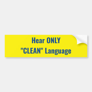 Adesivo Para Carro Ouça SOMENTE "PARA LIMPAR" o sinal da língua