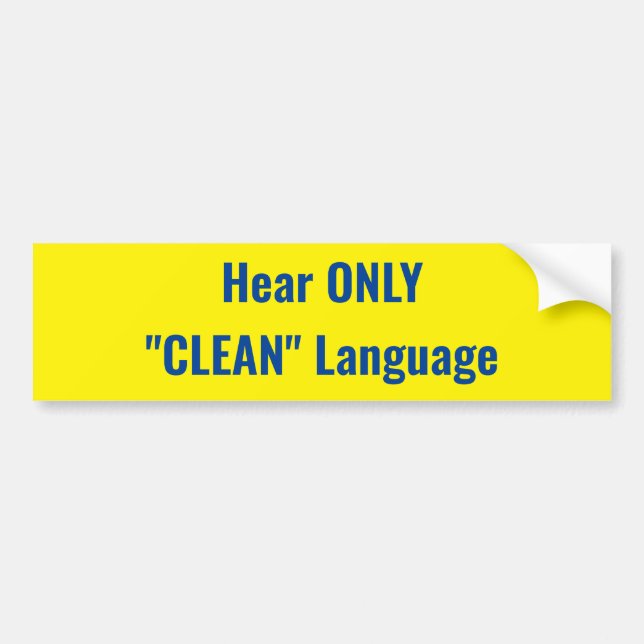 Adesivo Para Carro Ouça SOMENTE "PARA LIMPAR" o sinal da língua (Frente)