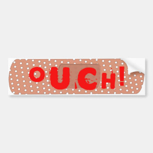 Adesivo Para Carro Ouch! Autocolante no vidro traseiro da atadura