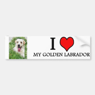 Adesivo Para Carro OURO LABRADOR do bumpersticker