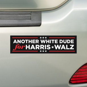 Adesivo Para Carro Outro Homem Branco para Harris Walz 2024