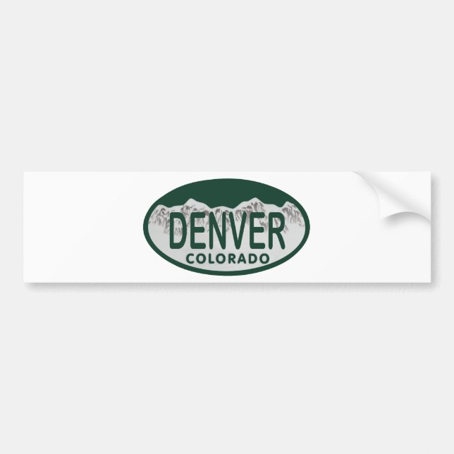 Adesivo Para Carro Oval da licença de Denver (Frente)