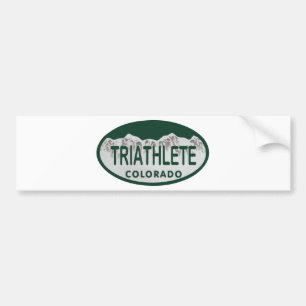 Adesivo Para Carro Oval da licença de Triathlete
