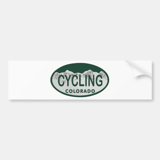 Adesivo Para Carro oval da licença do ciclismo (Frente)