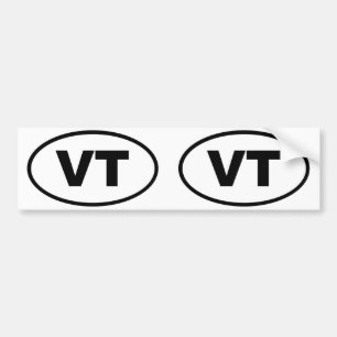 Adesivo Para Carro Oval do VT de Vermont