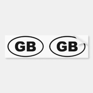 Adesivo Para Carro Oval europeu de Grâ Bretanha GB