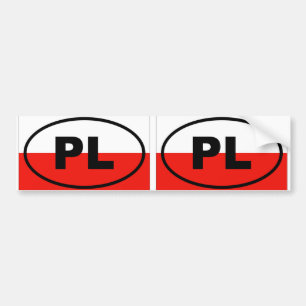 Adesivo Para Carro Oval europeu do PL do Polônia