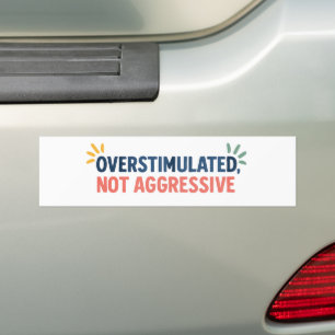 Adesivo Para Carro Oversestimulado, Não Agressivo - Neurodiversidade