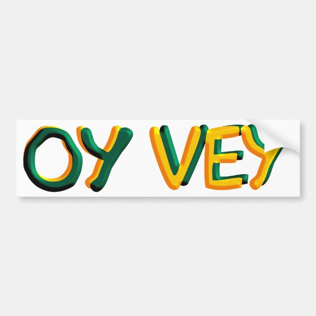 Adesivo Para Carro Oy Vey (Frente)