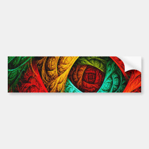 Adesivo Para Carro Padrão Colorido de Arte Moderna Abstrato artística