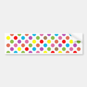Adesivo Para Carro Padrão de bolinhas arco-íris coloridas